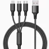 USB кабель зарядки 3в1 Type C iPhone Lightning Microusb 2.4 А - 1