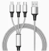 USB кабель зарядки 3в1 Type C iPhone Lightning Microusb 2.4 А - 5