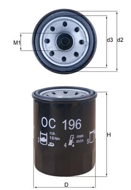 Фильтр масла MAHLE 1017110GG010