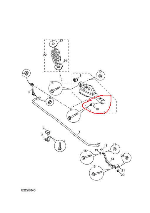 Сайлентблок заднего нижнего рычага 30000171