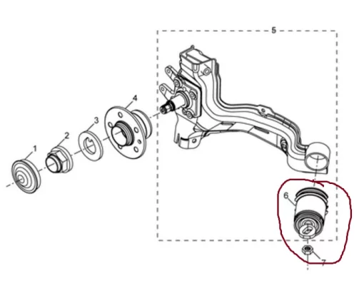 Сайлентблок заднего продольного рычага 10081478